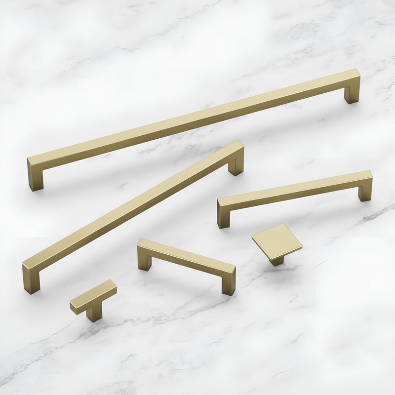 Hickory Hardware Solid Core Kitchen Cabinet Handle, Hardware for Doors & Dresser Drawers, 5-1/16 Inch Hole Center, Elusive Golden Nickel, Skylight Collection (Pack of 1) - Image 3